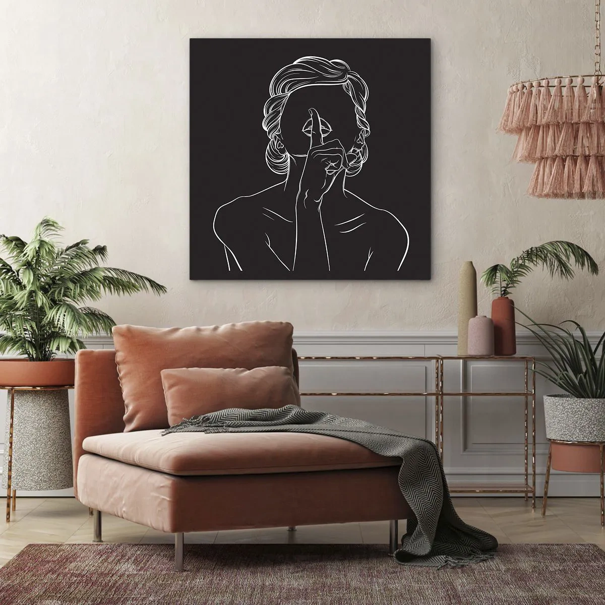 Bild auf Leinwand - Leinwandbild - Schönheit erblüht in der Stille - 60x60 cm