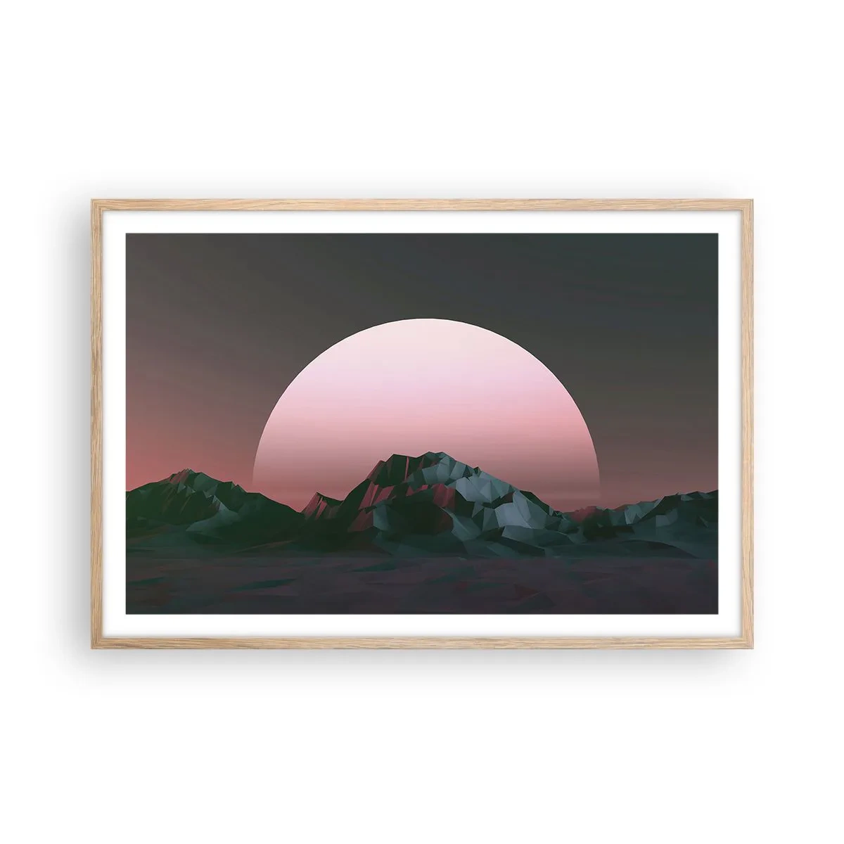 Poster in einem Rahmen aus heller Eiche - In einer Nachbargalaxie - 91x61 cm