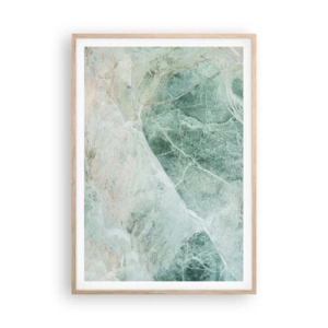 Poster in einem Rahmen aus heller Eiche - Edle Kälte des Steins - 70x100 cm