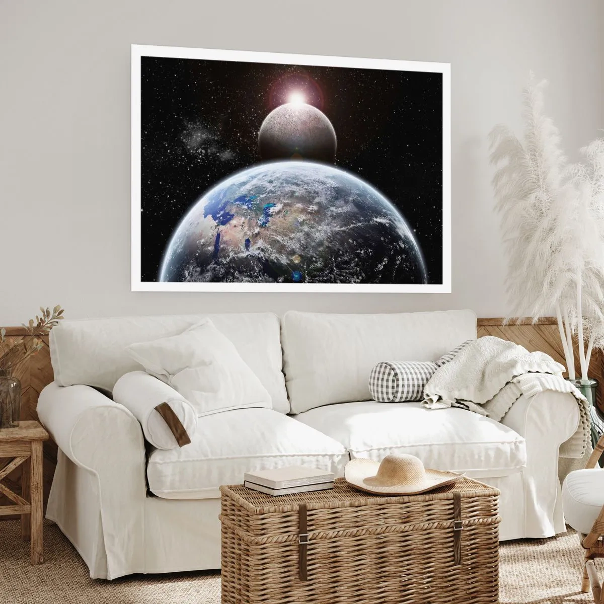 Poster - Weltraumlandschaft - Sonnenaufgang - 91x61 cm