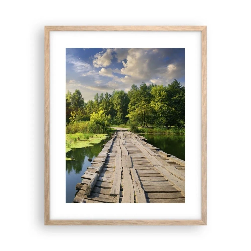 Poster in einem Rahmen aus heller Eiche - Sommer, Sommer überall - 40x50 cm