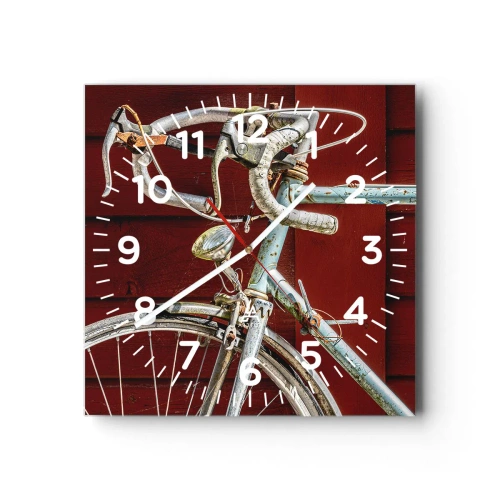 Wanduhr - Glasuhr - Geschaffen um zu siegen - 30x30 cm
