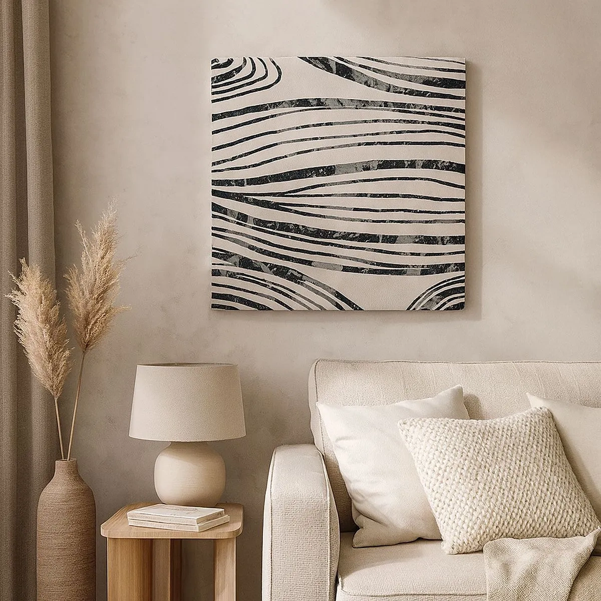 Bild auf Leinwand - Leinwandbild - Linienpool - 30x30 cm