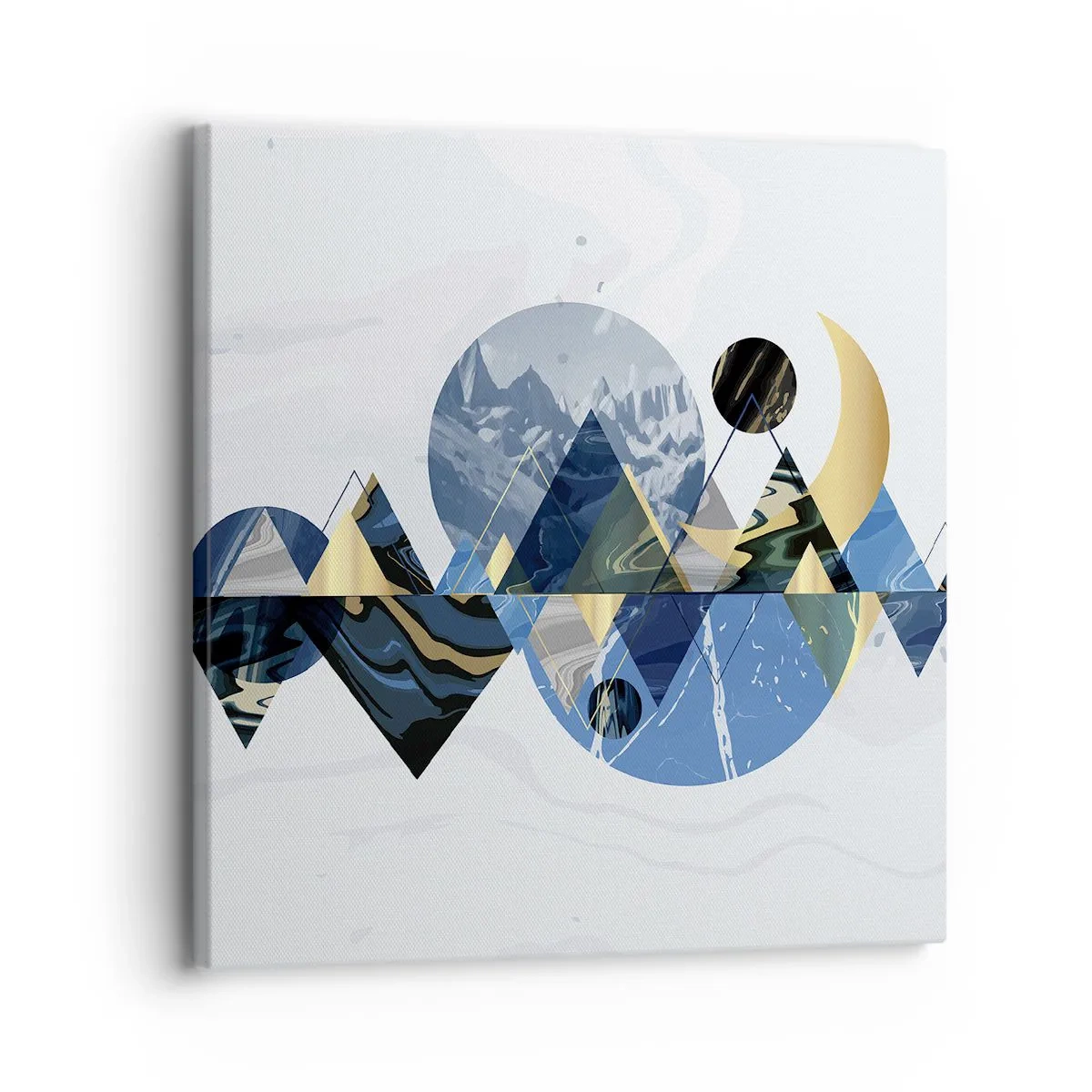 Bild auf Leinwand - Leinwandbild - Geometrische Landschaft - 30x30 cm