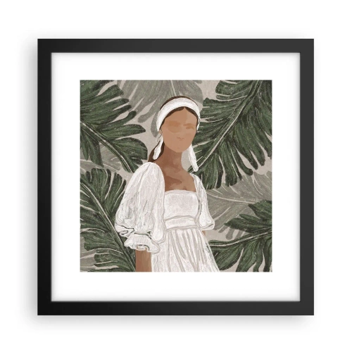 Poster in einem schwarzem Rahmen - Exotisches Porträt - 30x30 cm