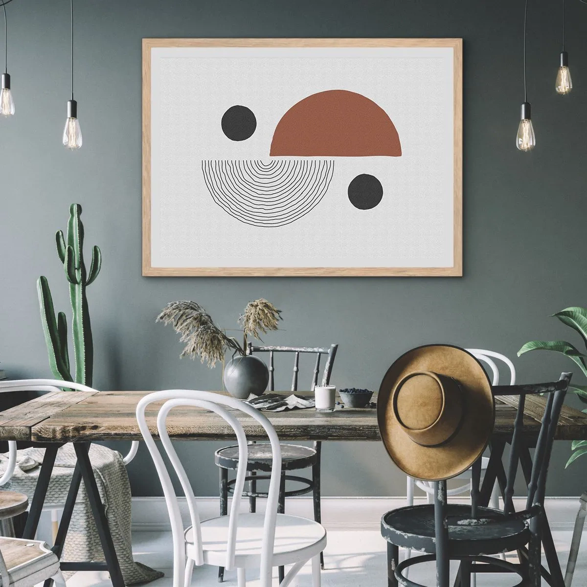 Poster in einem Rahmen aus heller Eiche - Perfektion des Rades - 70x50 cm
