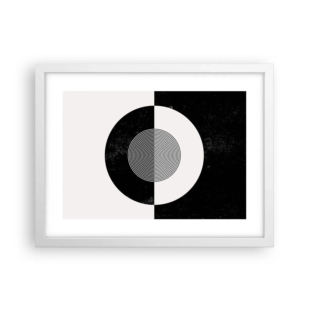 Poster in einem weißen Rahmen - Harmonie in Schwarz und Weiß - 40x30 cm