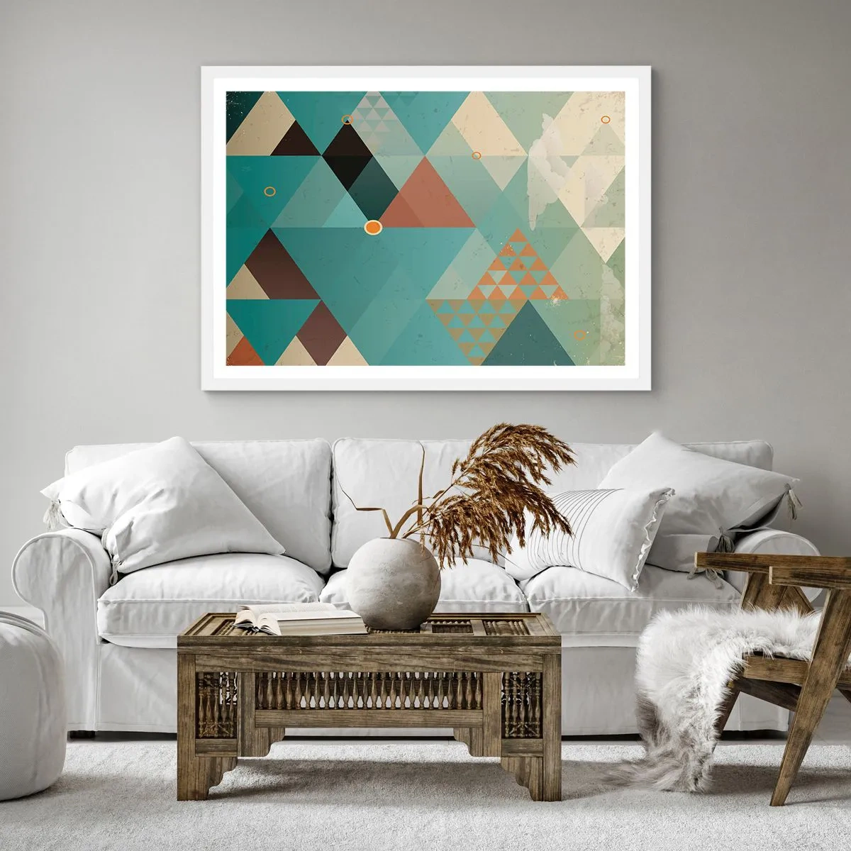 Poster in einem weißen Rahmen - Einheit der Vielheit, Vielheit der Einheit - 60x60 cm