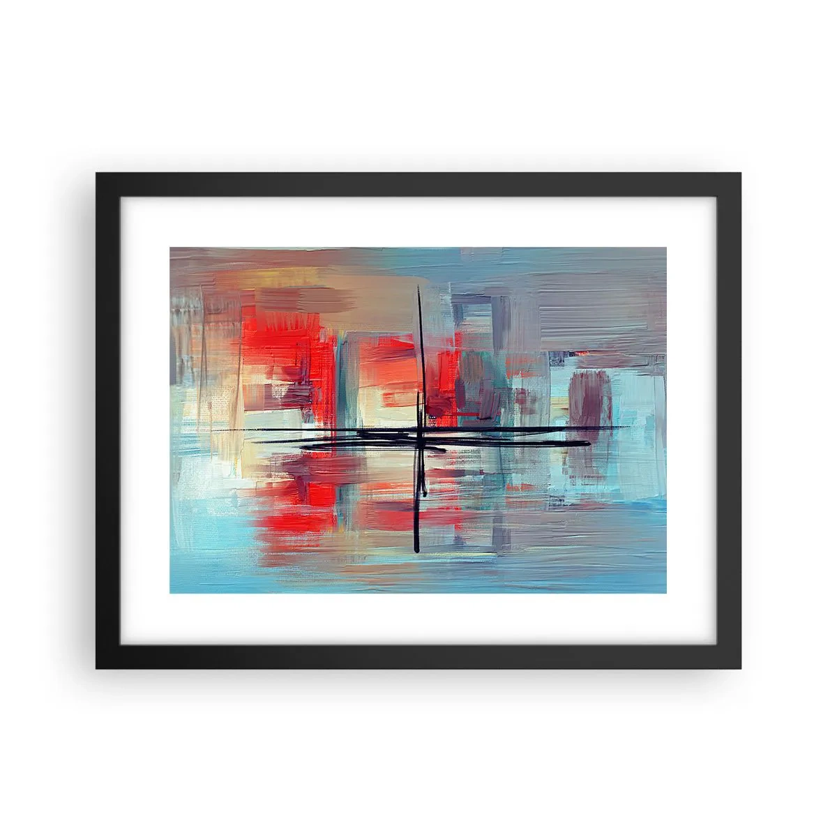 Poster in einem schwarzem Rahmen - Landschaft in einer unbekannten Dimension - 40x30 cm