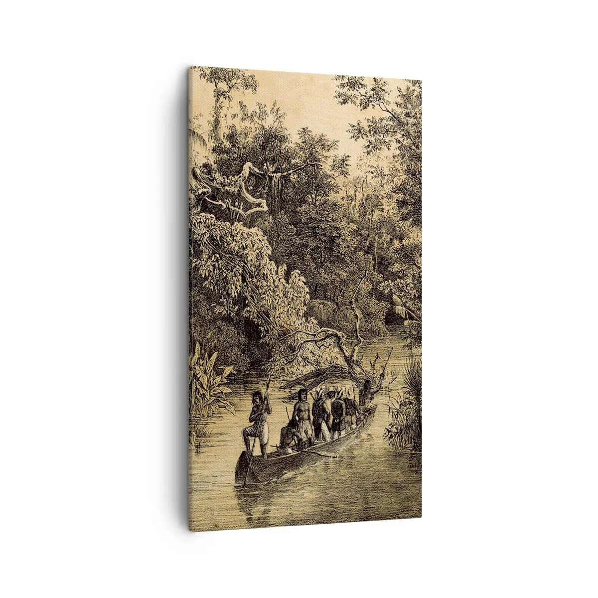 Bild auf Leinwand - Leinwandbild - Expedition zur Quelle - 45x80 cm