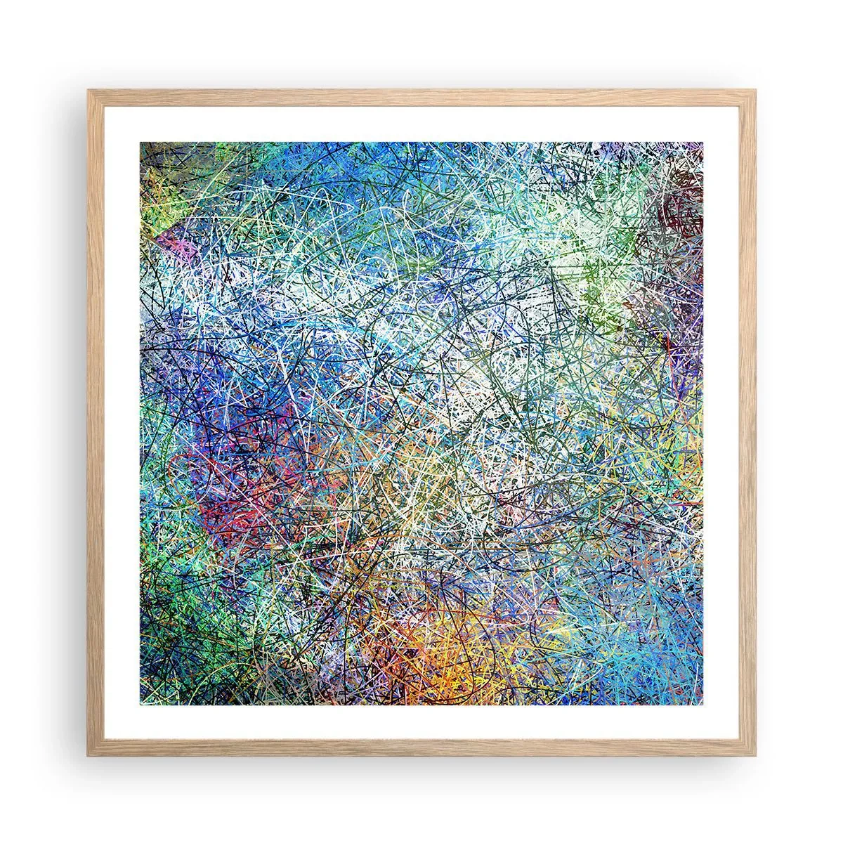 Poster in einem Rahmen aus heller Eiche - Es ist nicht so einfach - 60x60 cm