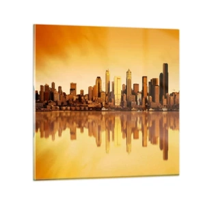 Glasbild - Bild auf glas - Die Stille der Metropole - 70x70 cm