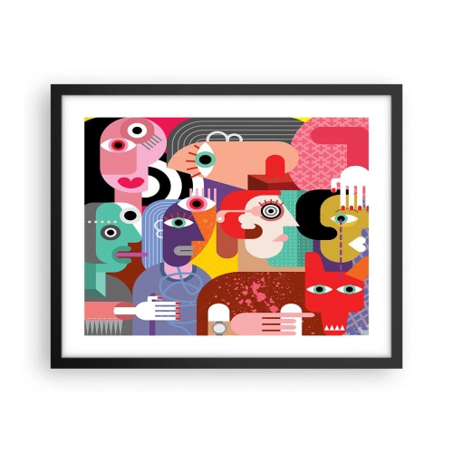 Poster in einem schwarzem Rahmen - Wir sind von Herrn Picasso - 50x40 cm