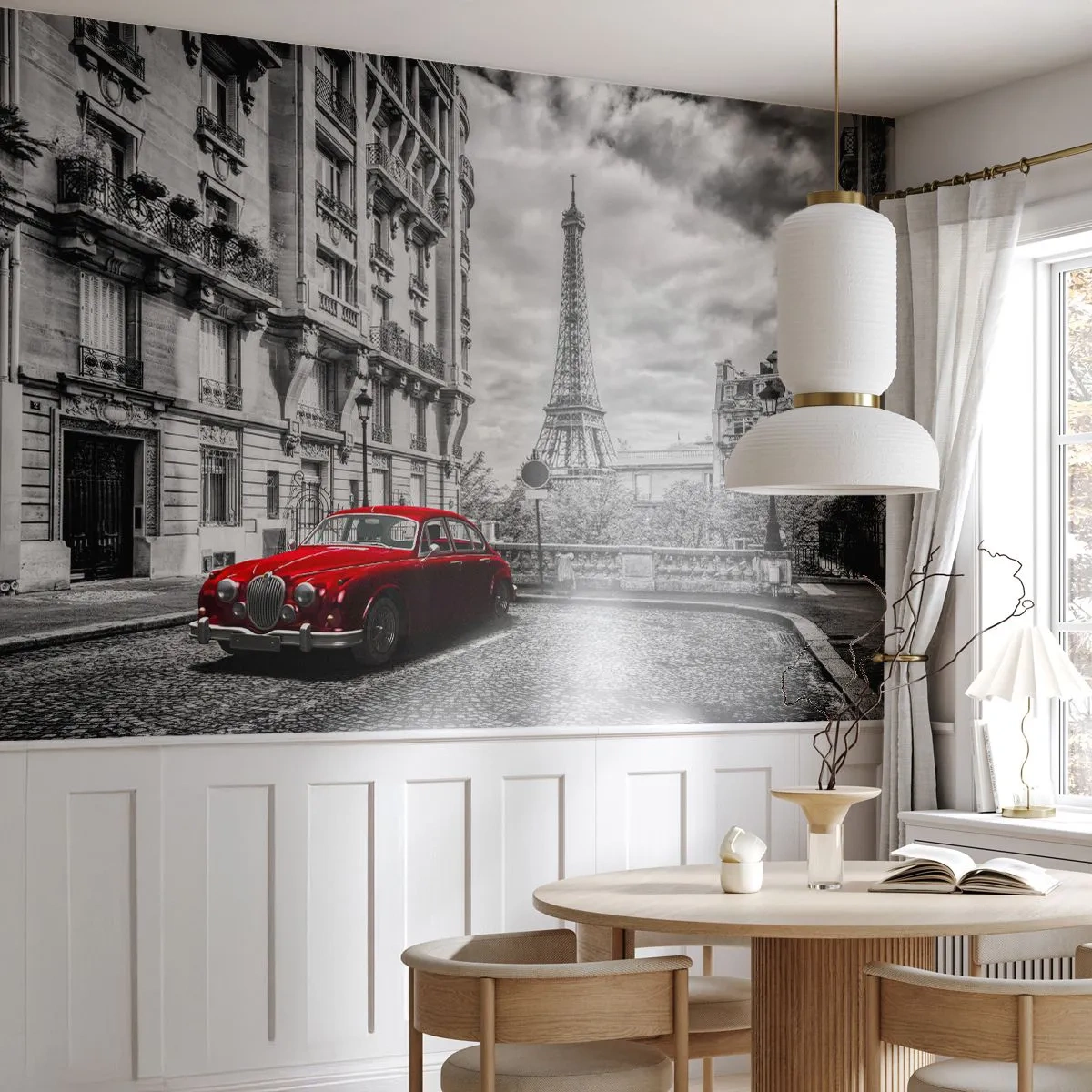 Fototapete Standard Eco - Raubtier in der Stadt - Stadt, Eiffelturm, Paris - 350x256 cm