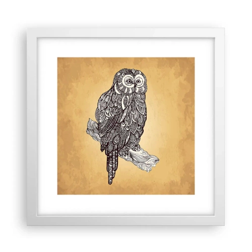 Poster in einem weißen Rahmen - Kunstvolle Ornamente der Weisheit - 30x30 cm