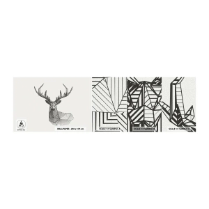 Fototapetenmuster Standard Eco - Ein Hirsch im kubistischen Stil - Abstraktion, Reh, Tiere - 100x30 cm