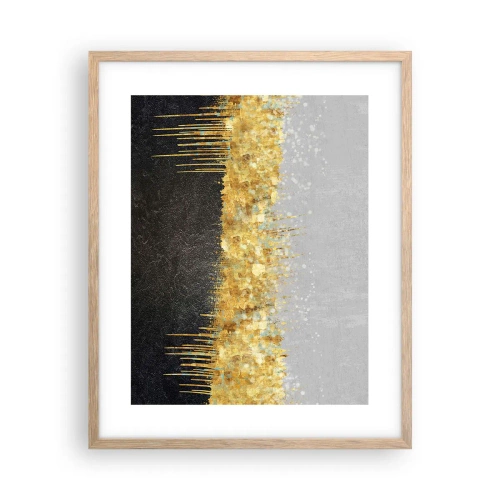 Poster in einem Rahmen aus heller Eiche - Nach innen und nach oben - 40x50 cm