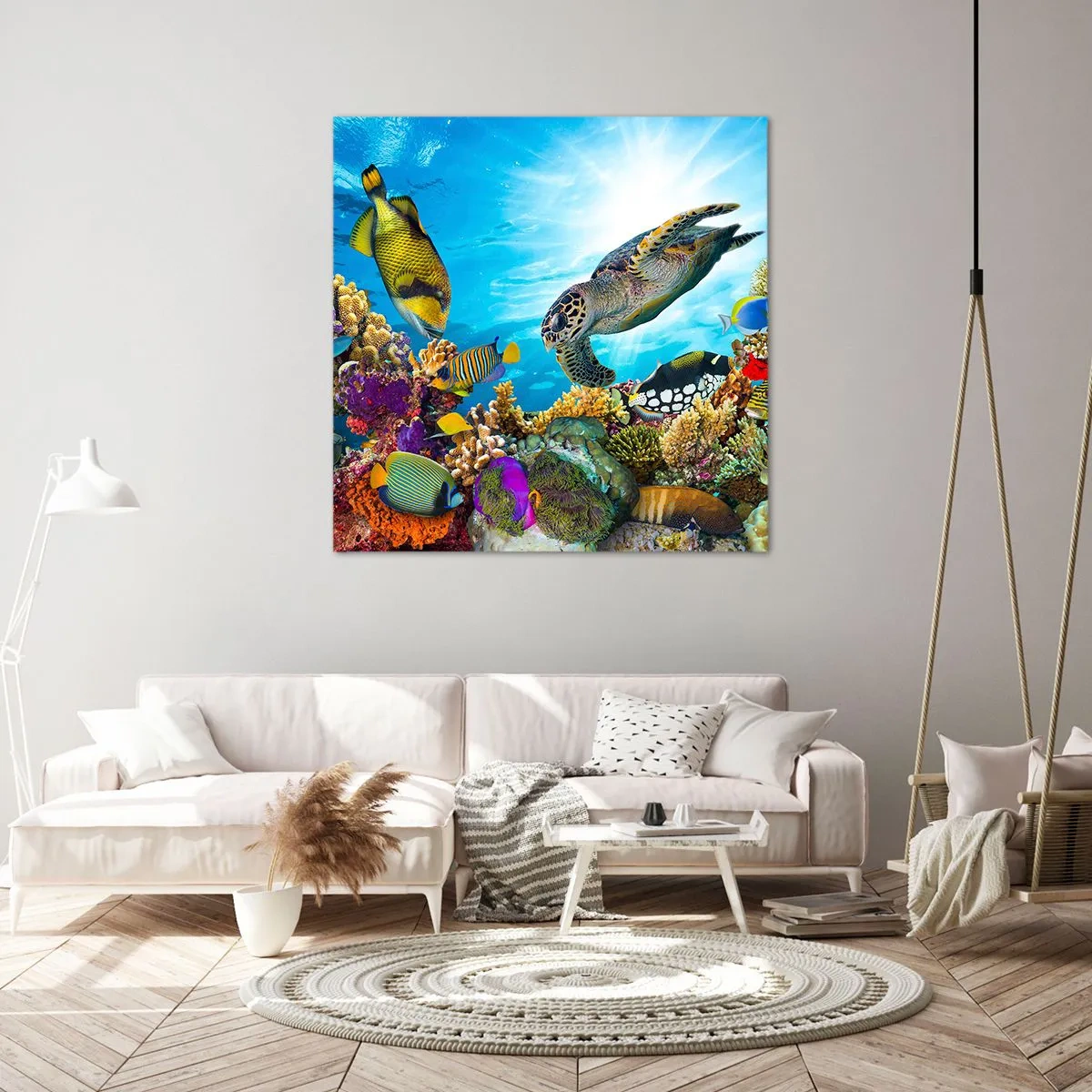 Bild auf Leinwand - Leinwandbild - Korallenpromenade - 30x30 cm