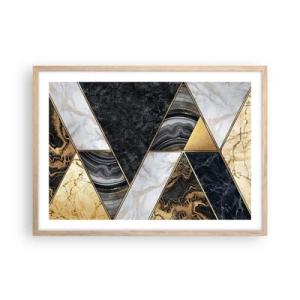 Poster in einem Rahmen aus heller Eiche - Stein um Stein - 70x50 cm