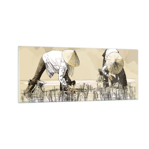 Glasbild - Bild auf glas - Erfolgreiche Ernte - 100x40 cm