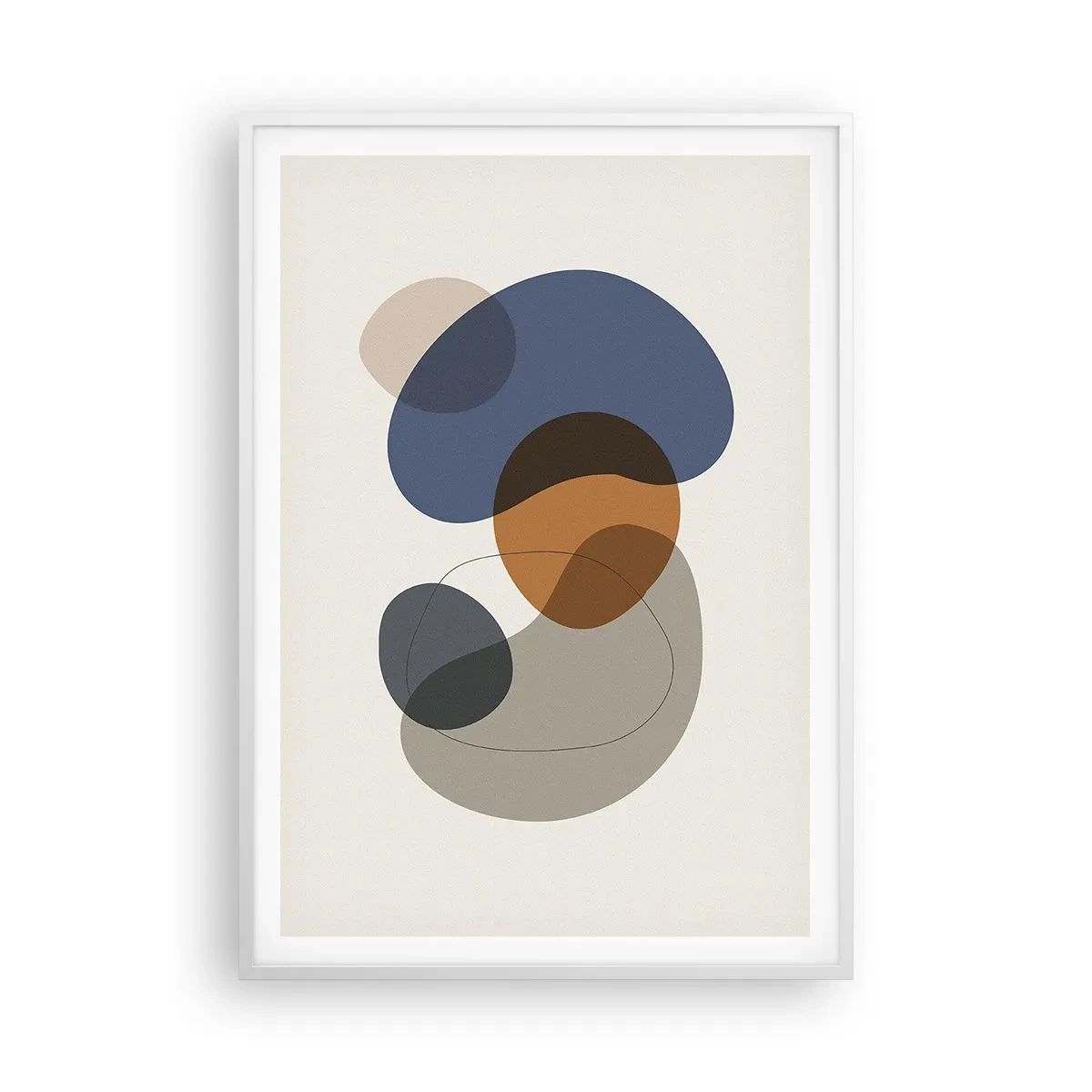 Poster in einem weißen Rahmen - Farbtropfen - 70x100 cm