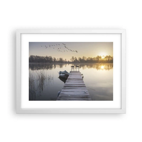 Poster in einem weißen Rahmen - Ich komme nach einiger Zeit zurück - 40x30 cm