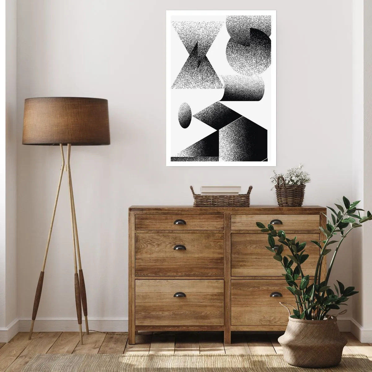 Poster - Winkel und Ovale - 70x100 cm