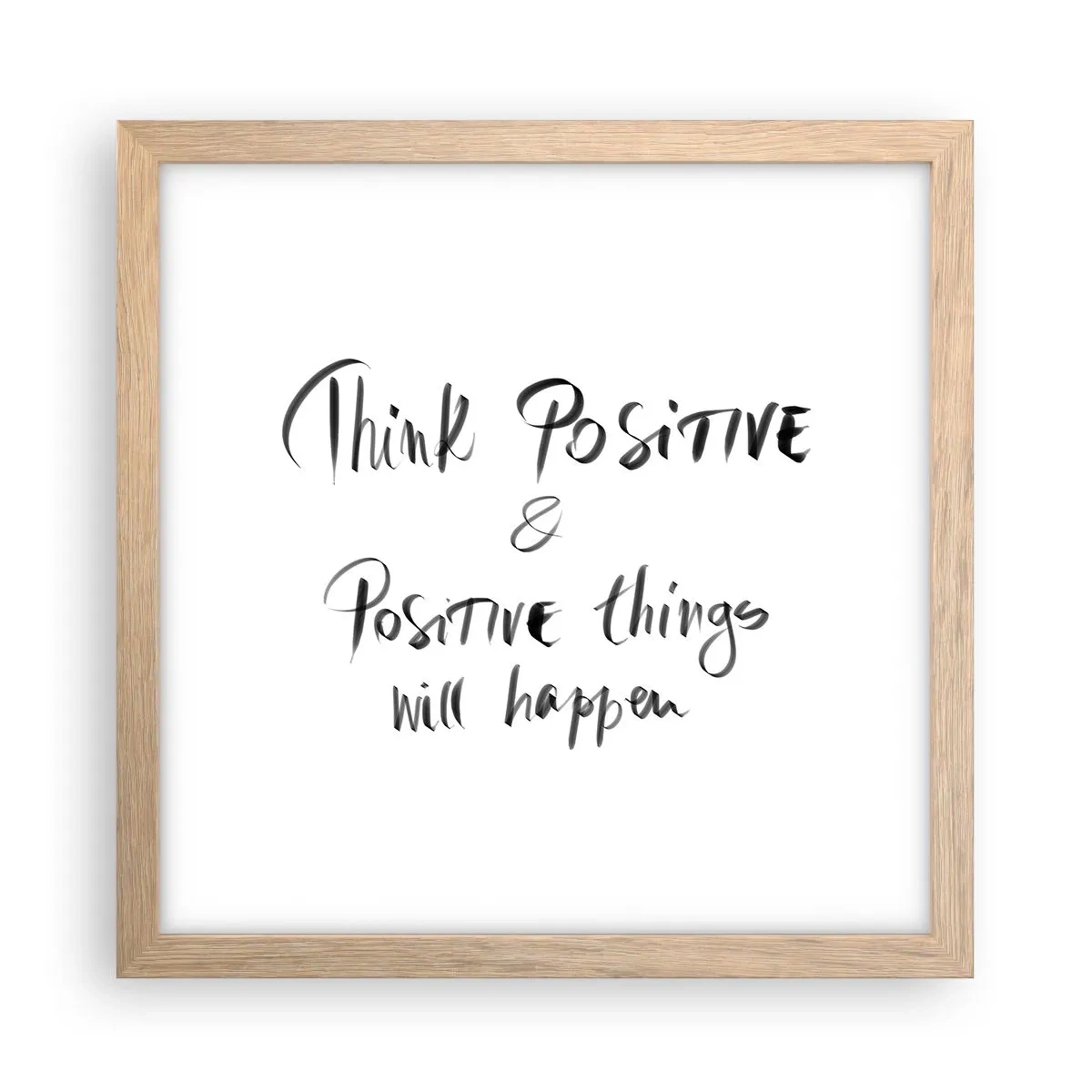 Poster in einem Rahmen aus heller Eiche - Wie soll man leben? - 30x30 cm