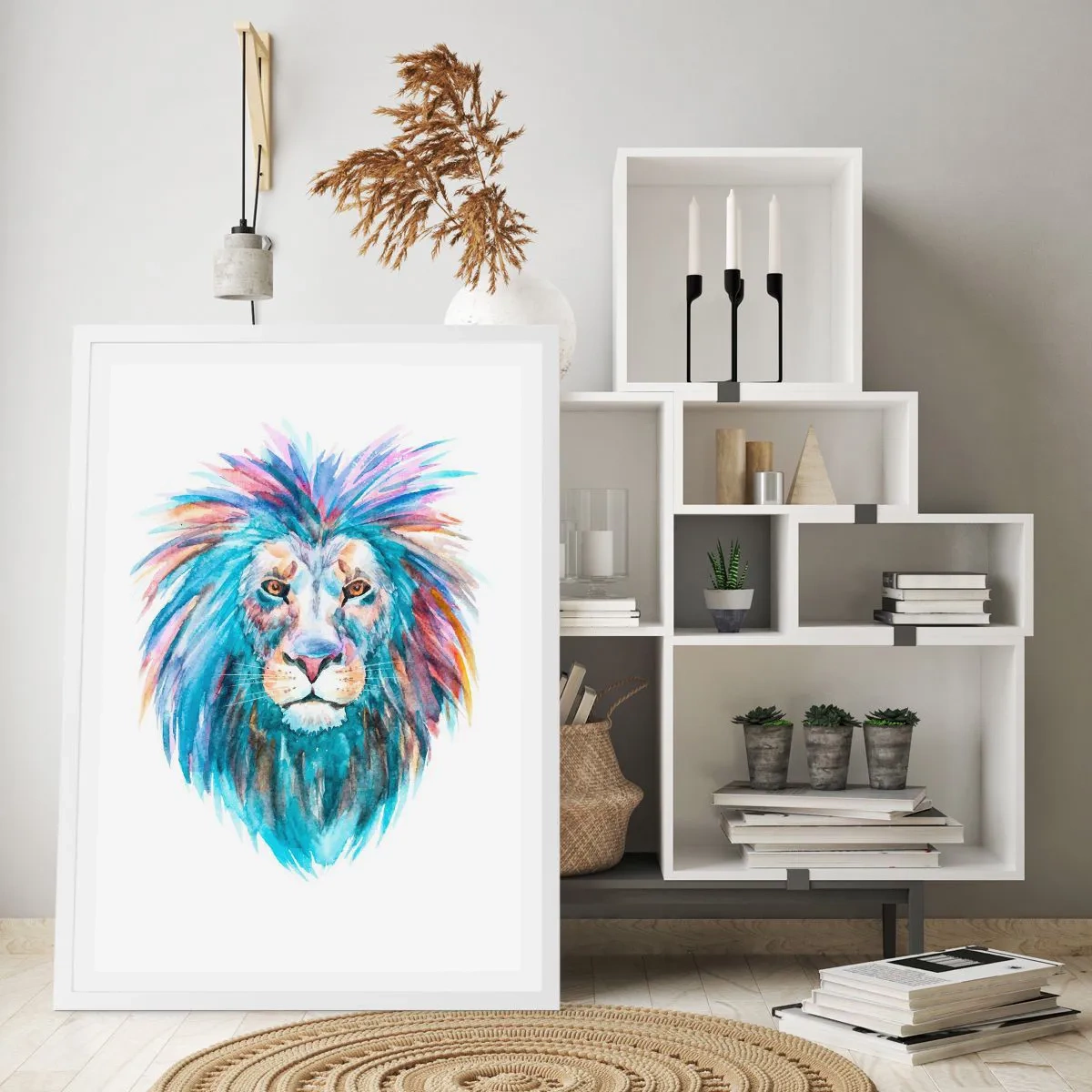 Poster in einem weißen Rahmen - Eine elektrisierende Aura - 70x100 cm