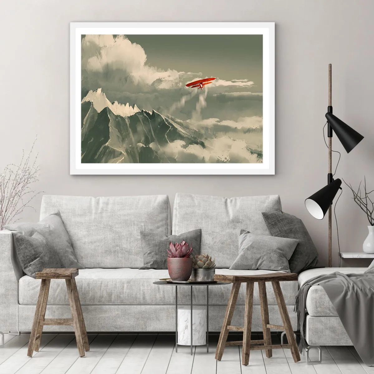 Poster in einem weißen Rahmen - Furchtloser Pionier - 50x40 cm