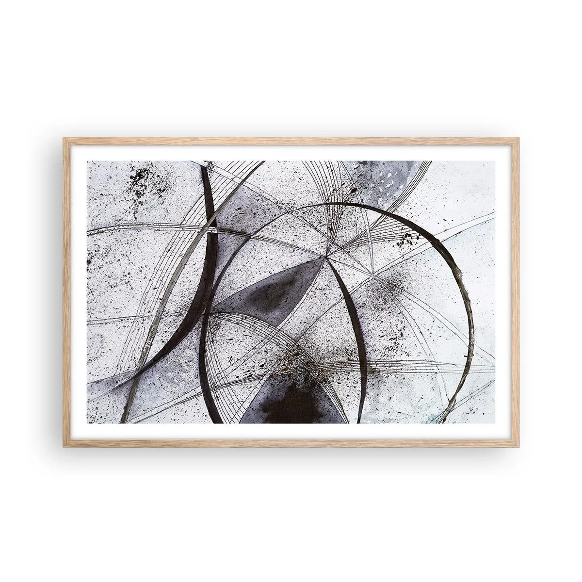 Poster in einem Rahmen aus heller Eiche - Futuristische Fantasie - 91x61 cm