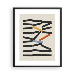 Poster in einem schwarzem Rahmen - Domino – Komposition - 40x50 cm