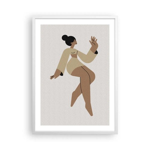 Poster in einem weißen Rahmen - Eine anmutige Form - 50x70 cm