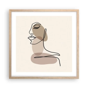 Poster in einem Rahmen aus heller Eiche - Eine gewisse Linie der Schönheit - 50x50 cm