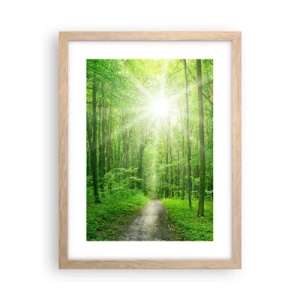 Poster in einem Rahmen aus heller Eiche - Die grüne Kathedrale - 30x40 cm