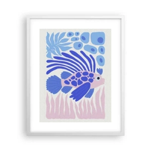 Poster in einem weißen Rahmen - In seinem Fahrwasser - 40x50 cm