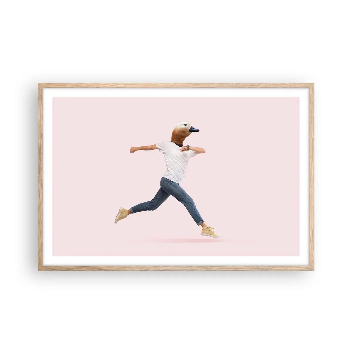 Poster in einem Rahmen aus heller Eiche - Eine Prise Absurdität - 91x61 cm