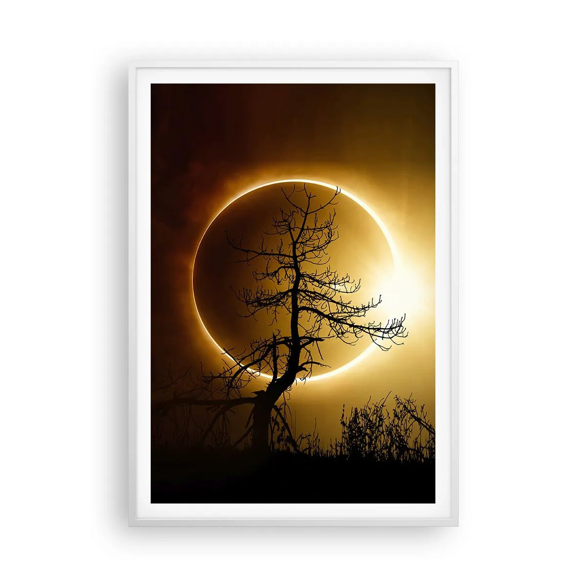 Poster in einem weißen Rahmen - Totale Finsternis - 70x100 cm