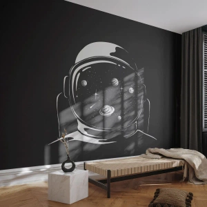 Selbstklebende Fototapete Deluxe Sticker - Schöne Aussicht - Astronaut, Kosmos, Universum - 350x256 cm