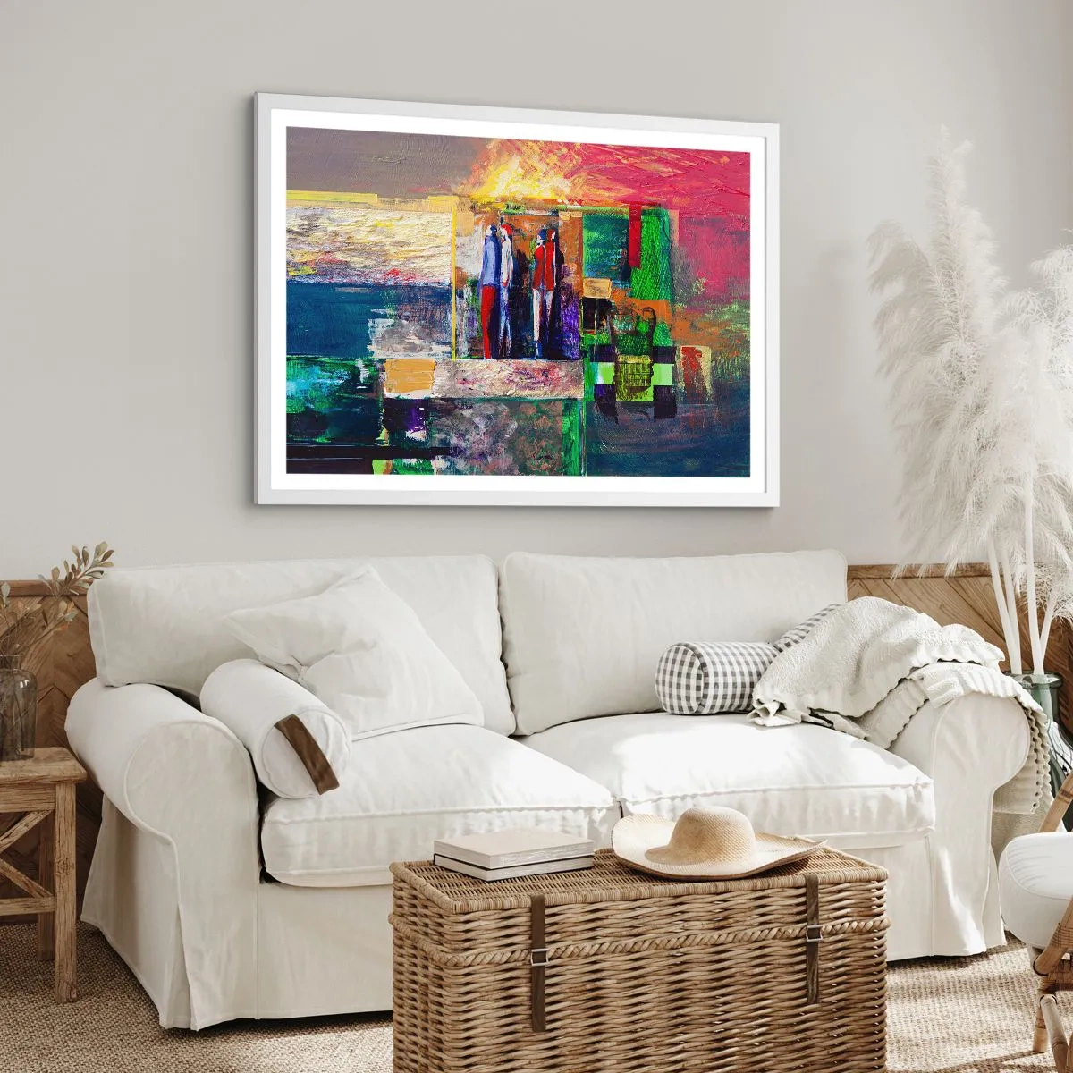 Poster in einem weißen Rahmen - Beziehungen und Emotionen - 100x70 cm