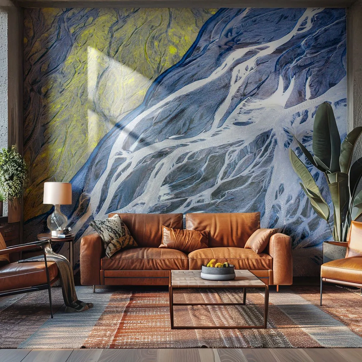 Fototapete Premium Sand - Felsmalereien der Natur - Abstraktion, Stück, Gletscher - 350x256 cm