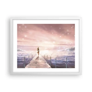 Poster in einem weißen Rahmen - Im Licht eines Traums - 50x40 cm