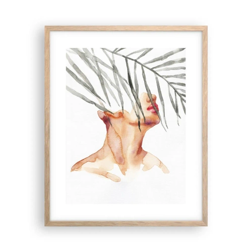 Poster in einem Rahmen aus heller Eiche - Spüre den Puls der Tropen - 40x50 cm