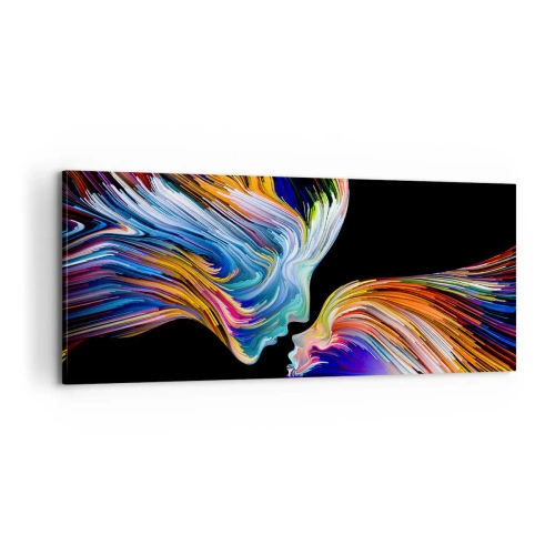 Bild auf Leinwand - Leinwandbild - Eine Verschmelzung von Energie und Licht - 100x40 cm