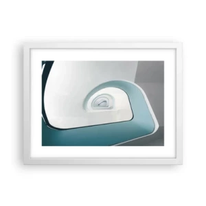 Poster in einem weißen Rahmen - Bis zum Ende des Blaus - 40x30 cm