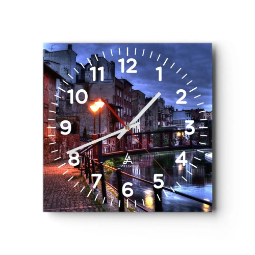 Wanduhr - Glasuhr - Solches Bydgoszcz kannte man nicht - 30x30 cm