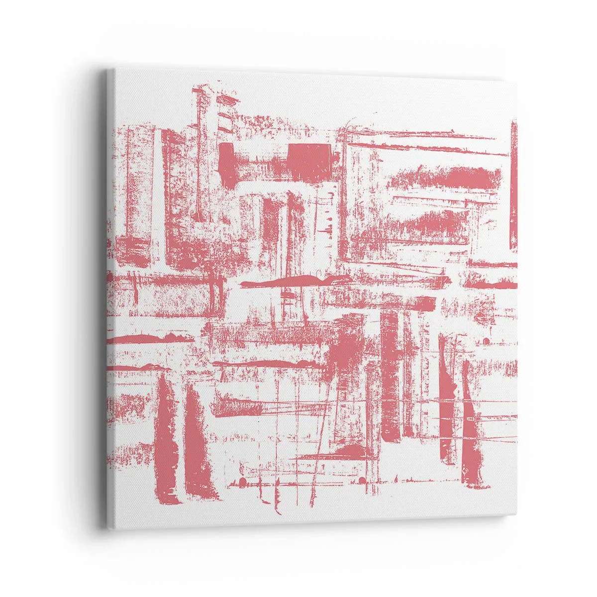 Bild auf Leinwand - Leinwandbild - Die rote Stadt - 40x40 cm