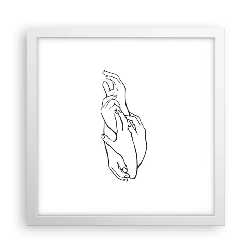 Poster in einem weißen Rahmen - Gute Geste - 30x30 cm