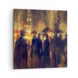 Bild auf Leinwand - Leinwandbild - Anhänger des Regens - 50x50 cm