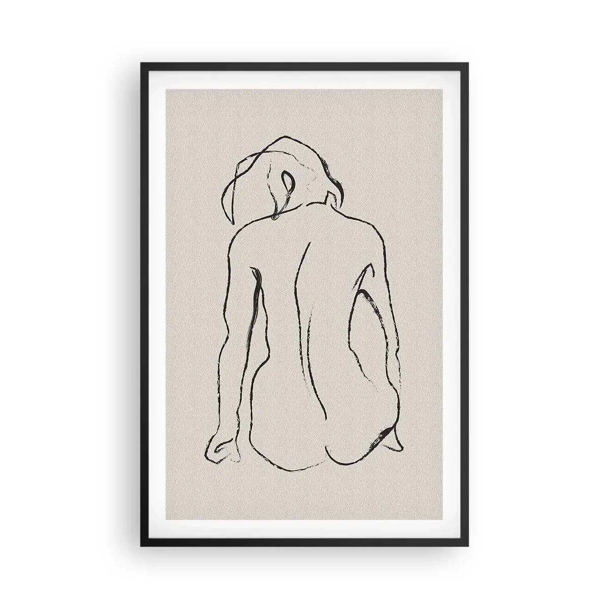 Poster in einem schwarzem Rahmen - Mädchenakt - 61x91 cm